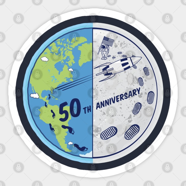 Moon Landing 50th Anniversary Celebration Sticker by FunawayHit